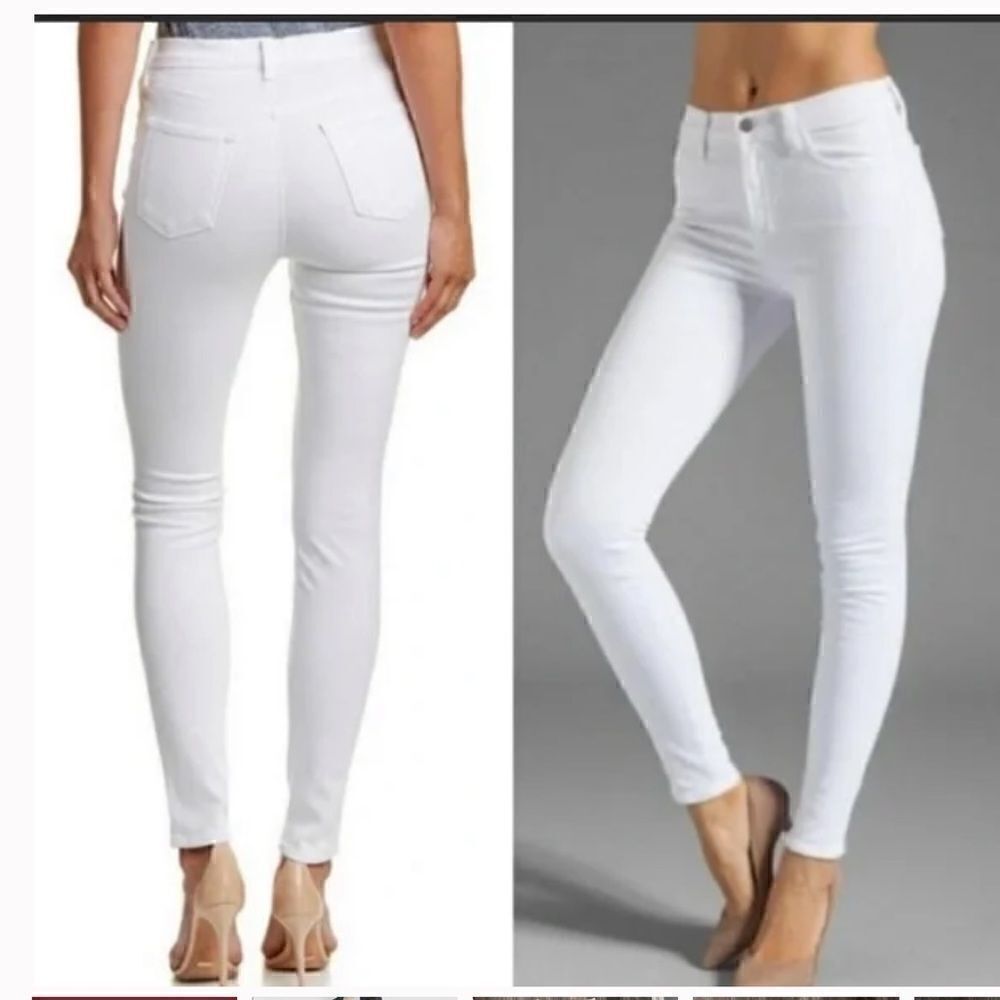J Brand Maria High-Rise Skinny Jeans, Blanc size 24